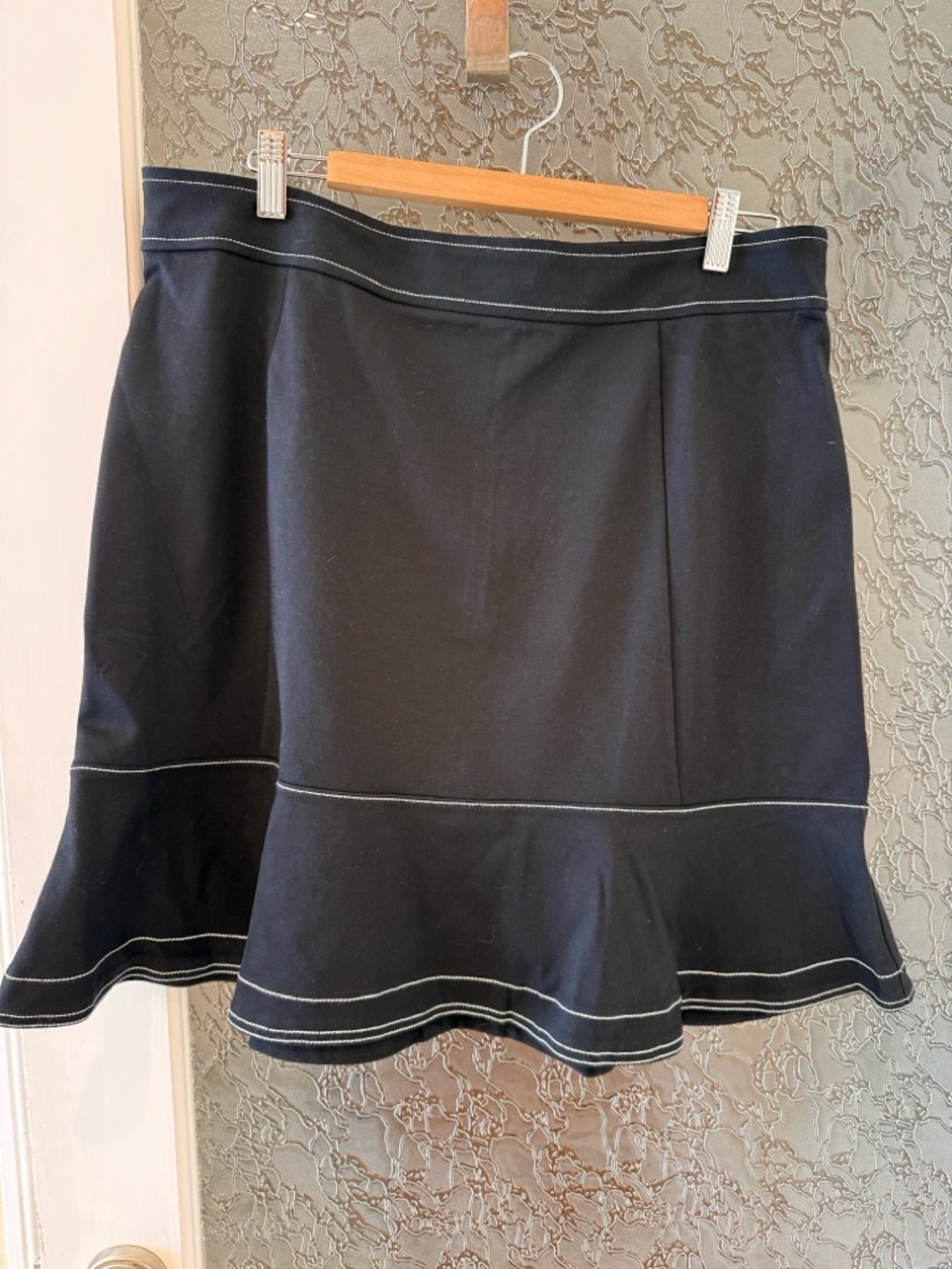 Ann Taylor Black A-Line Skirt with Flared Hem